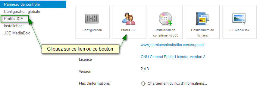 jce panneau controle